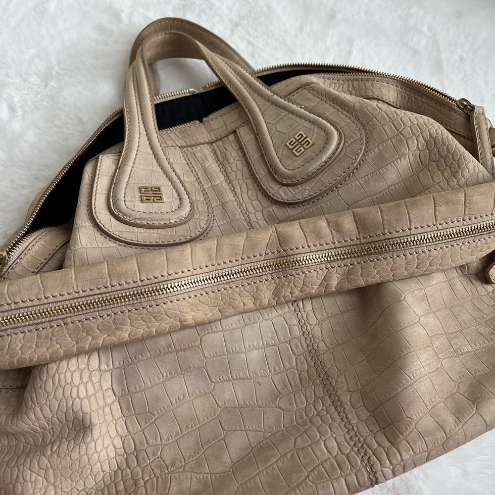 Authentic Givenchy Nightingale Croc Embossed Nubu… - image 7